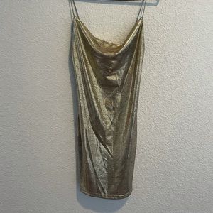 Never worn w tag Gold going out dress